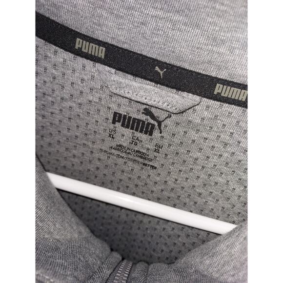 Puma Men's Track Jacket XL Full Zip Knit Athletic Pockets Casual Gray White - Picture 7 of 8